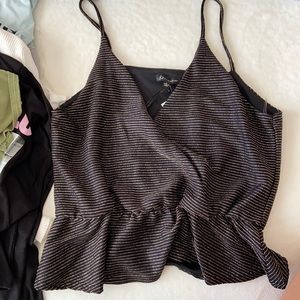 Black and gold blouse